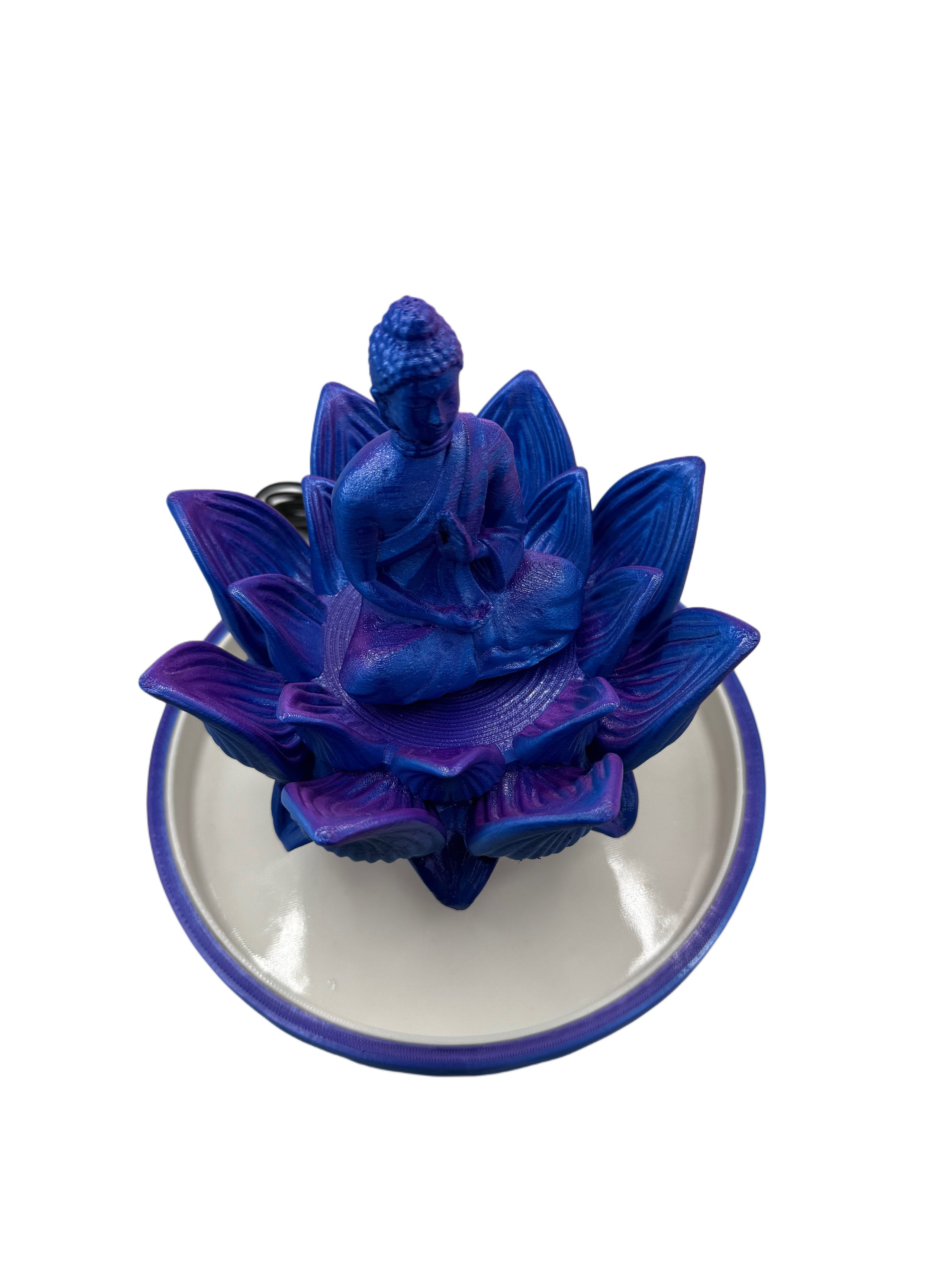 Buddha in Bloom Tischbrunnen – Einzigartiger 3D-gedruckter Wasserbrunnen für Zuhause