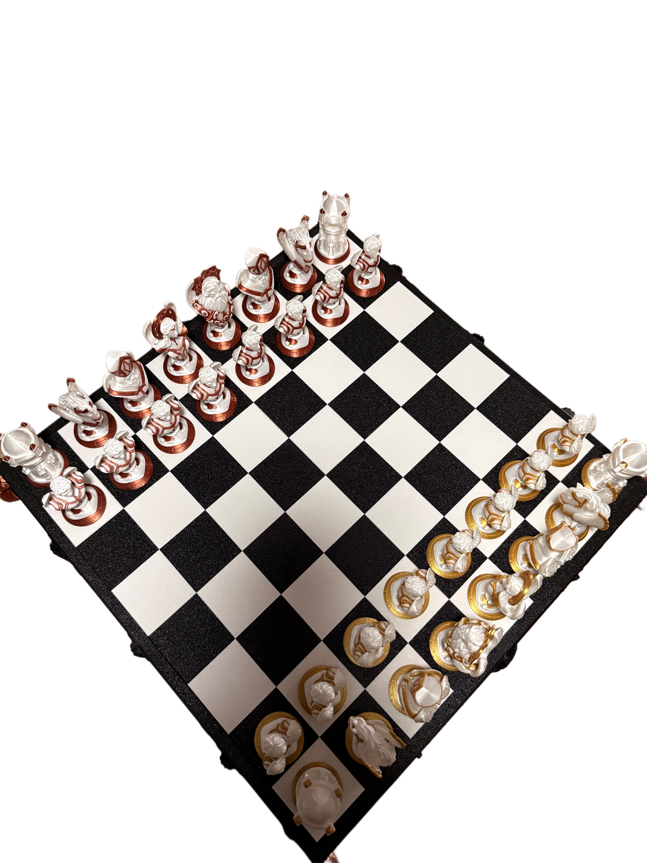 Angelic Chess Board – Einzigartiges 3D-Druck Kunstwerk