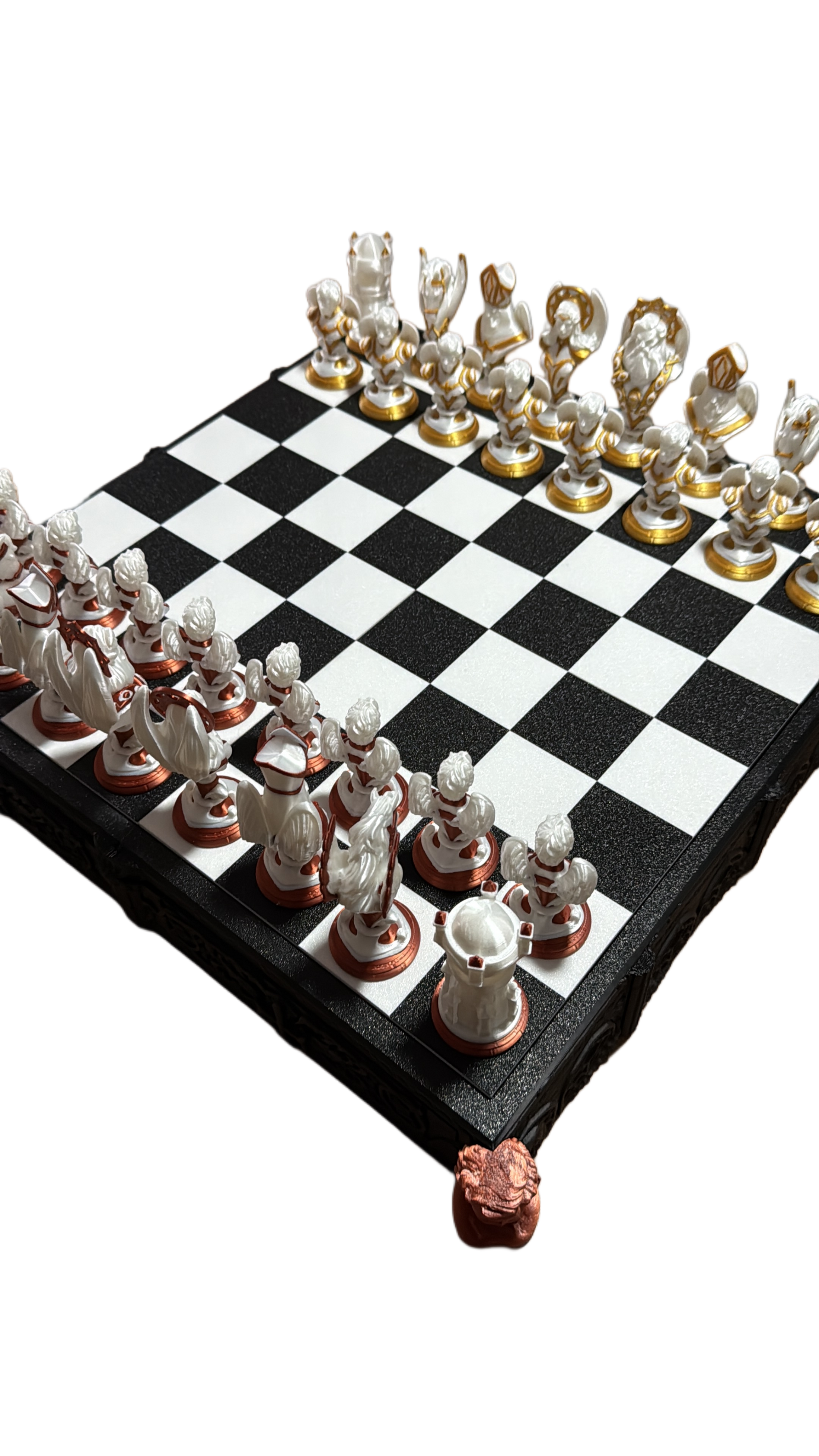 Angelic Chess Board – Einzigartiges 3D-Druck Kunstwerk