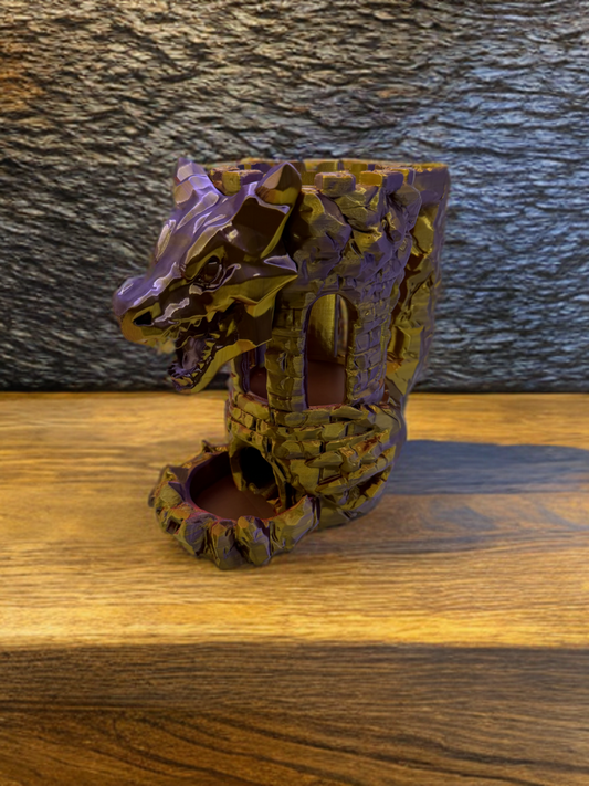 🐉🏰 Dragon's Fortress – Würfelturm &amp; Dosenhalter in einem