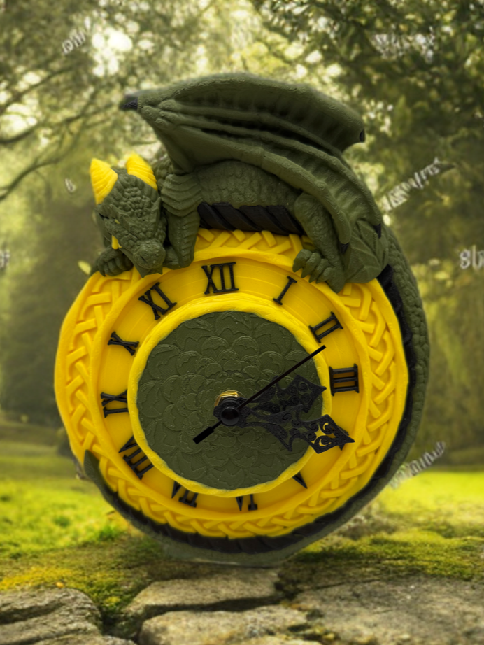 🐉 Mystische Drachen-Wanduhr – Zeit trifft Legende