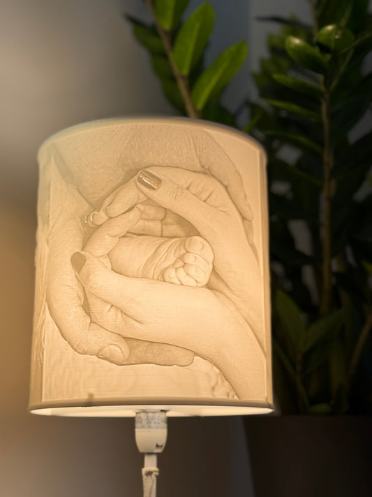 Individueller Lithophane Lampenschirm nach Maß – Perfekt für Ihre Lampe