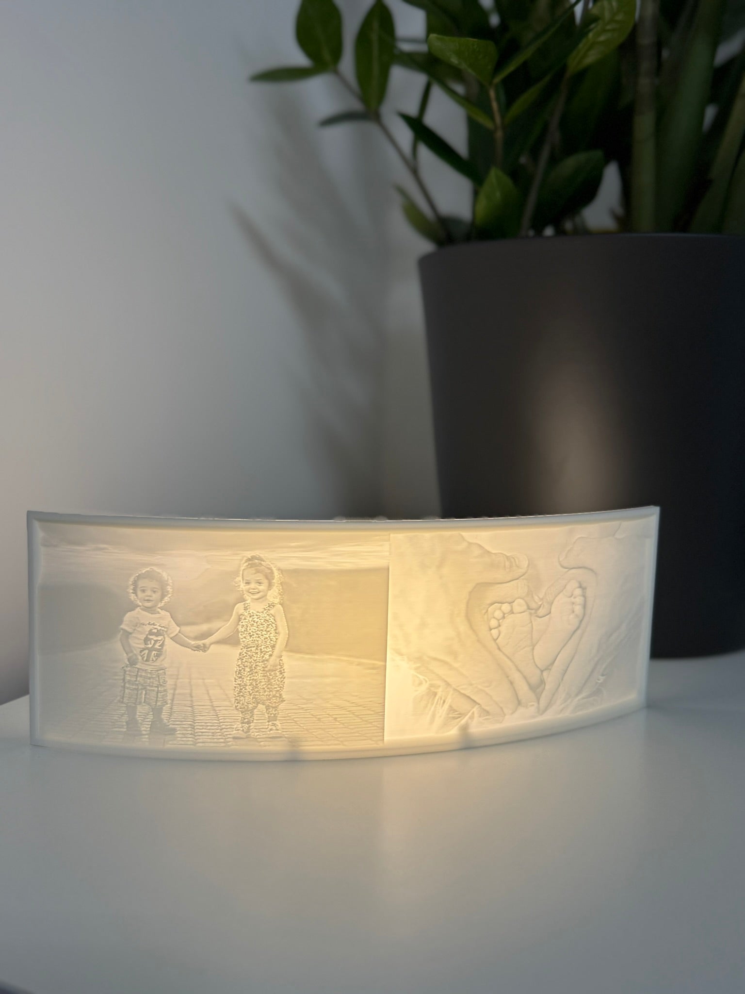 Gebogenes Lithophane Nachtlicht XL